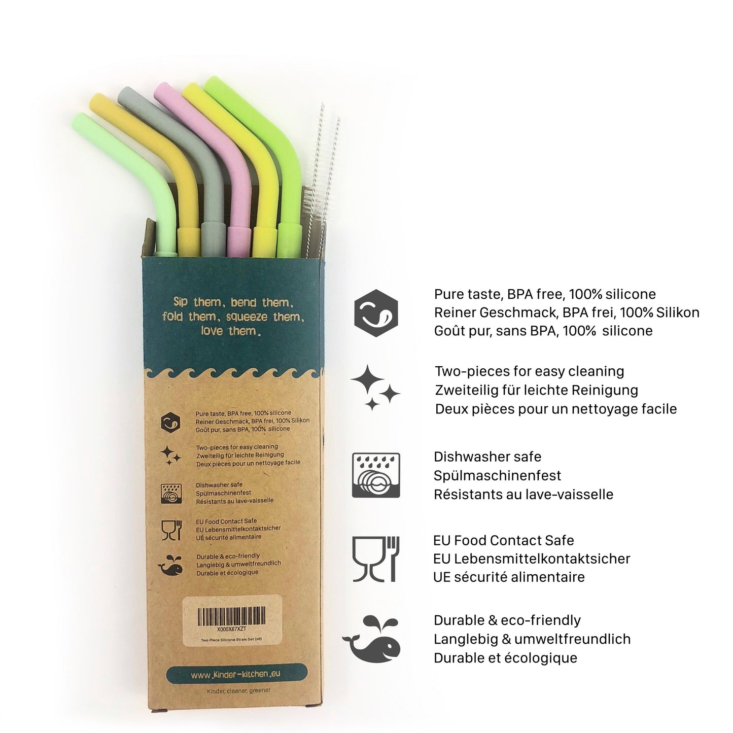 Reusable Straws Set (x6)