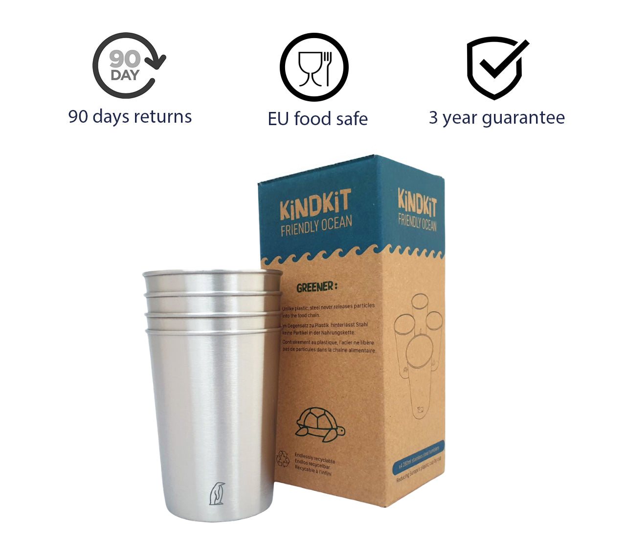 Friendly Ocean Animals' (280ml/4 Per Pack)