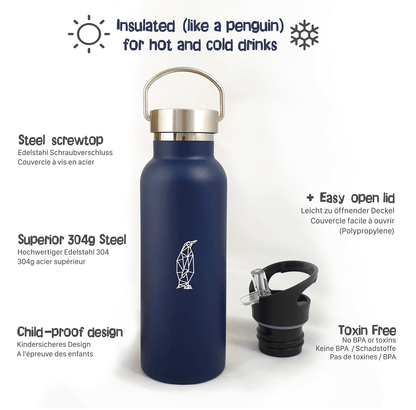 'Geometric Penguin' Thermosflasche (500 ml)